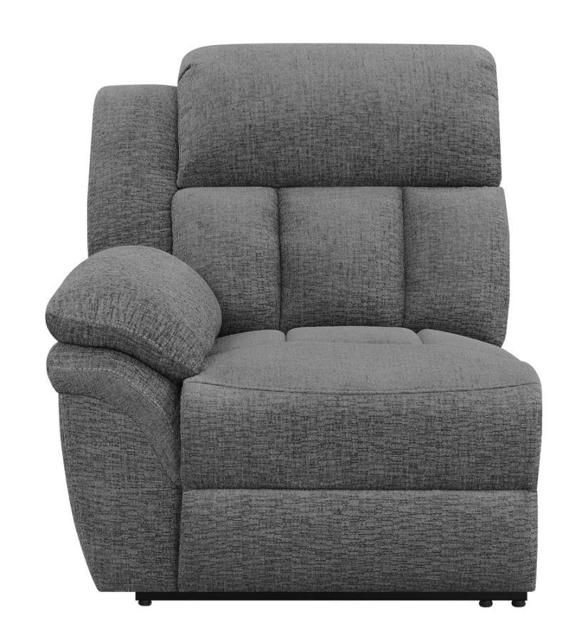 Bahrain Upholstered LAF Recliner Charcoal - 609540LR