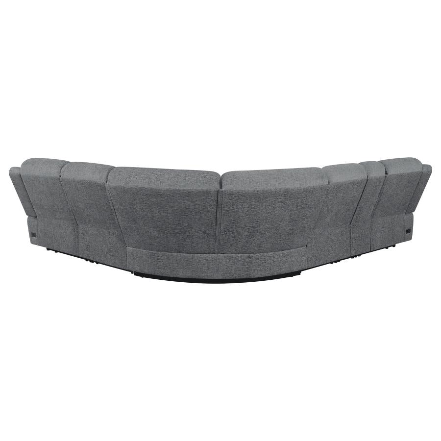 Bahrain 6-piece Modular Power Reclining Sectional Charcoal - 609540P