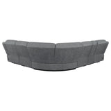 Bahrain 6-piece Modular Power Reclining Sectional Charcoal - 609540P