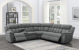Bahrain 6-piece Modular Power Reclining Sectional Charcoal - 609540P