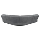 Bahrain 6-piece Modular Reclining Sectional Sofa Charcoal - 609540