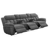 Bahrain 5-piece Power Home Theater Seating Charcoal - 609541PT