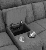 Bahrain 5-piece Power Home Theater Seating Charcoal - 609541PT