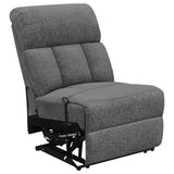 Bahrain 5-piece Upholstered Home Theater Seating Charcoal - 609541T