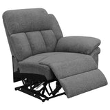 Bahrain 5-piece Upholstered Home Theater Seating Charcoal - 609541T