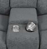 Bahrain 5-piece Upholstered Home Theater Seating Charcoal - 609541T