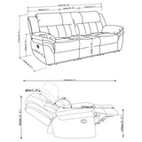 Bahrain Upholstered Motion Sofa Charcoal - 609541