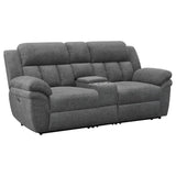 Bahrain Upholstered Power Loveseat Charcoal - 609542P