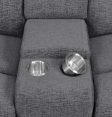 Bahrain Upholstered Power Loveseat Charcoal - 609542P