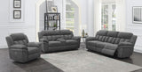 Bahrain Upholstered Power Loveseat Charcoal - 609542P