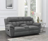 Bahrain Upholstered Motion Loveseat Charcoal - 609542