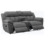 Bahrain Upholstered Motion Loveseat Charcoal - 609542