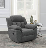 Bahrain Upholstered Glider Recliner Charcoal - 609543