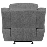 Bahrain Upholstered Glider Recliner Charcoal - 609543