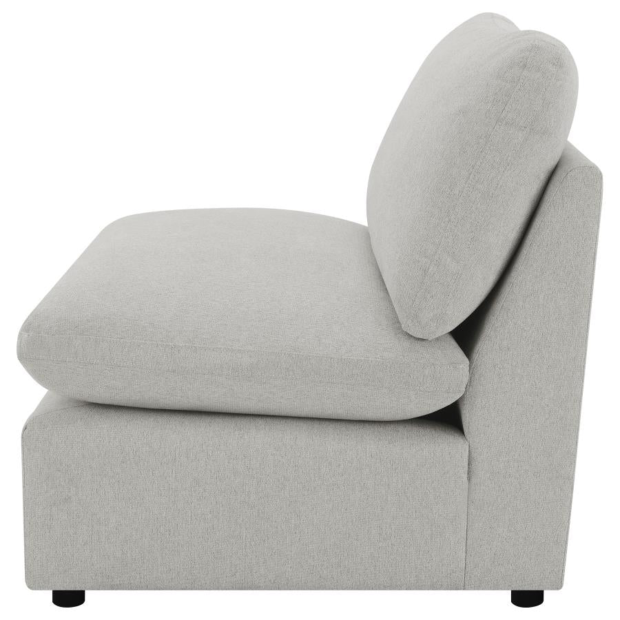 Collins Modular Armless Chair Grey - 609560AC