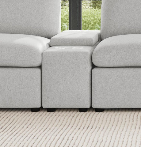 Collins Upholstered Modular Storage Console Grey - 609560CON