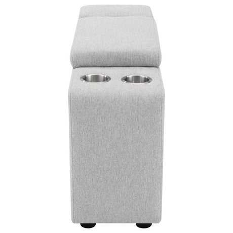 Collins Upholstered Modular Storage Console Grey - 609560CON