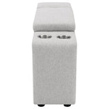 Collins Upholstered Modular Storage Console Grey - 609560CON