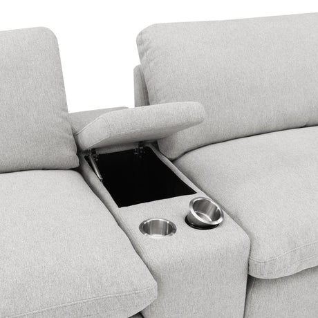Collins Upholstered Modular Storage Console Grey - 609560CON