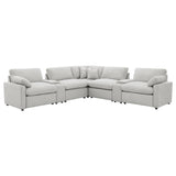 Collins 7-piece Modular Power Reclining Sectional Grey - 609560P-SETA