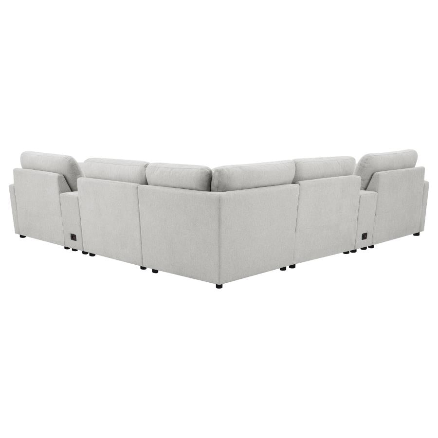 Collins 7-piece Modular Power Reclining Sectional Grey - 609560P-SETA