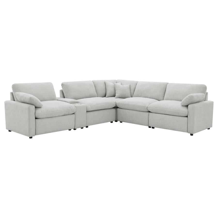 Collins 6-piece Modular Power Reclining Sectional Grey - 609560P-SET