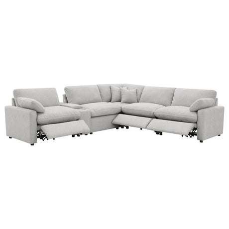 Collins 6-piece Modular Power Reclining Sectional Grey - 609560P-SET