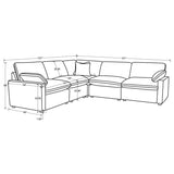 Collins 5-piece Modular Power Reclining Sectional Grey - 609560P