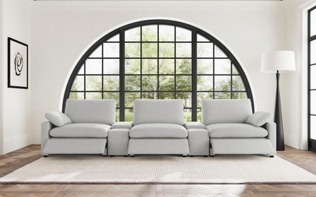 Collins 5-piece Power Reclining Home Theater Seating Grey - 609561PT