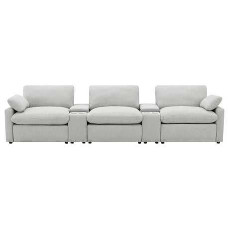 Collins 5-piece Power Reclining Home Theater Seating Grey - 609561PT