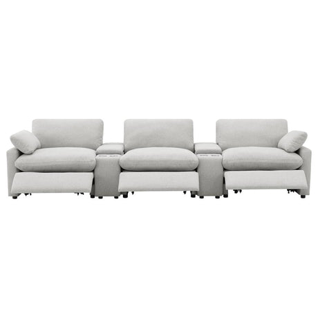 Collins 5-piece Power Reclining Home Theater Seating Grey - 609561PT