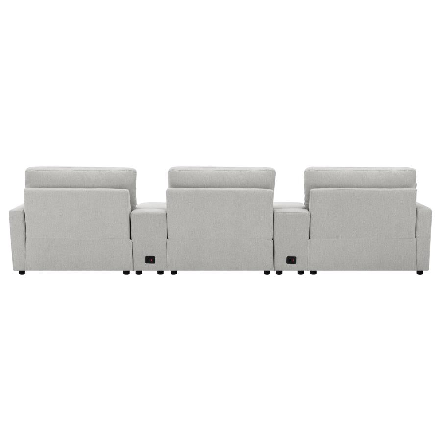 Collins 5-piece Power Reclining Home Theater Seating Grey - 609561PT