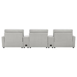 Collins 5-piece Power Reclining Home Theater Seating Grey - 609561PT