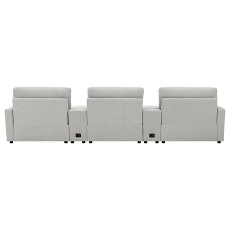 Collins 5-piece Power Reclining Home Theater Seating Grey - 609561PT