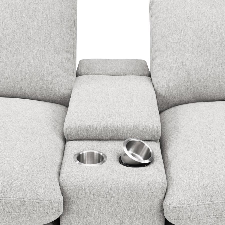Collins 5-piece Power Reclining Home Theater Seating Grey - 609561PT