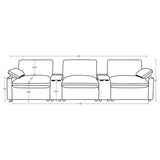 Collins 5-piece Power Reclining Home Theater Seating Grey - 609561PT