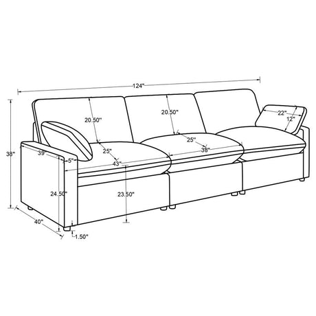 Collins Modular Power Sofa Grey - 609561P