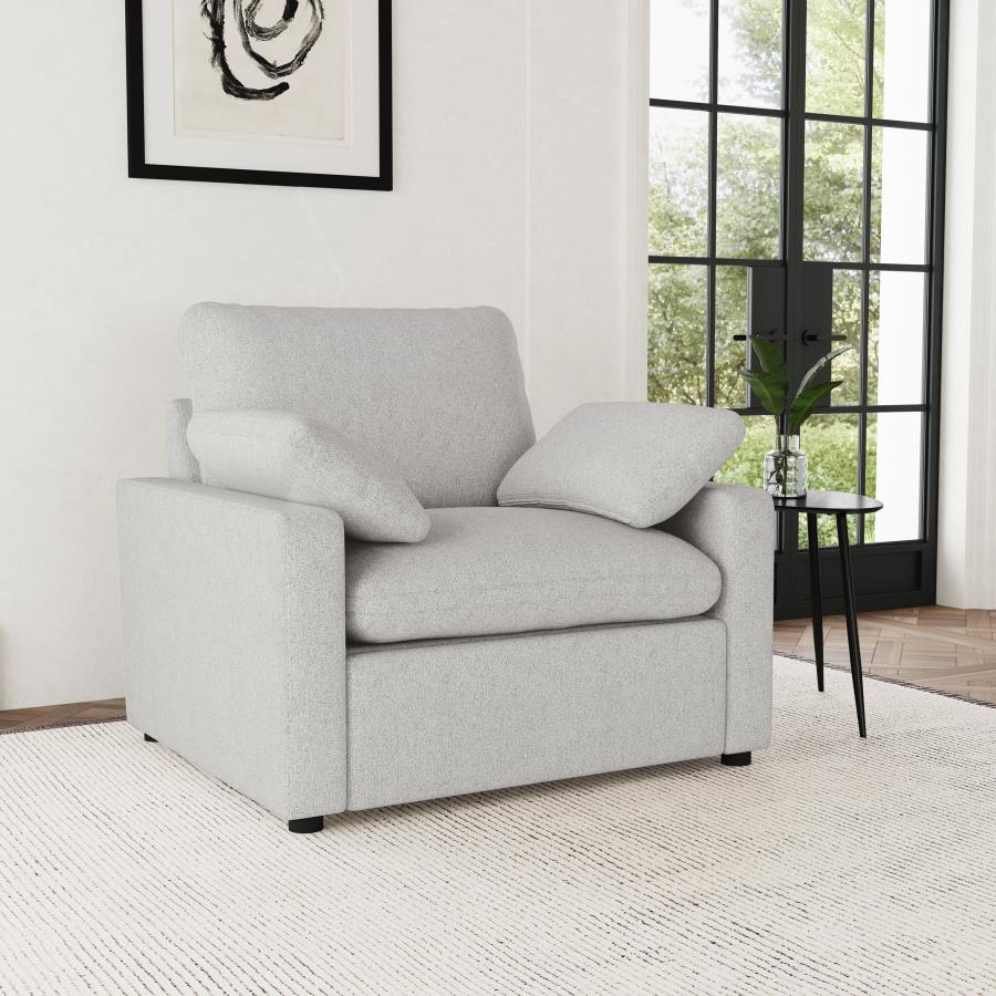 Collins Upholstered Power Recliner Chair Grey - 609563P