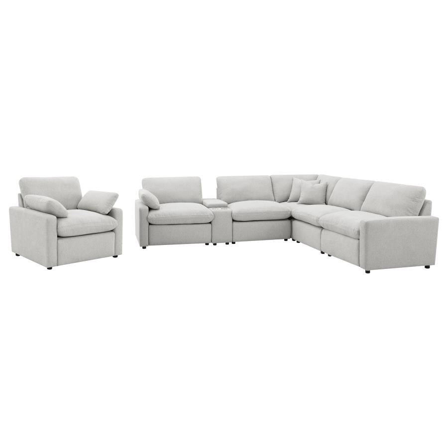 Collins Upholstered Power Recliner Chair Grey - 609563P