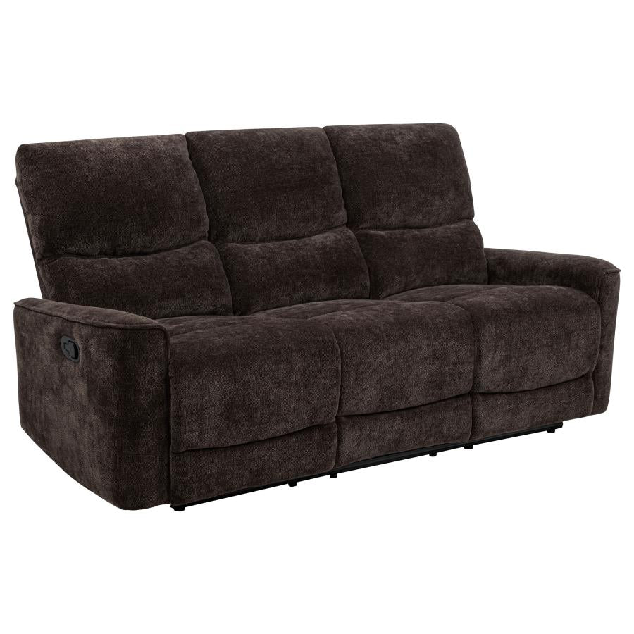 Navarro 2-piece Upholstered Reclining Sofa Set Dark Brown - 609571-S2