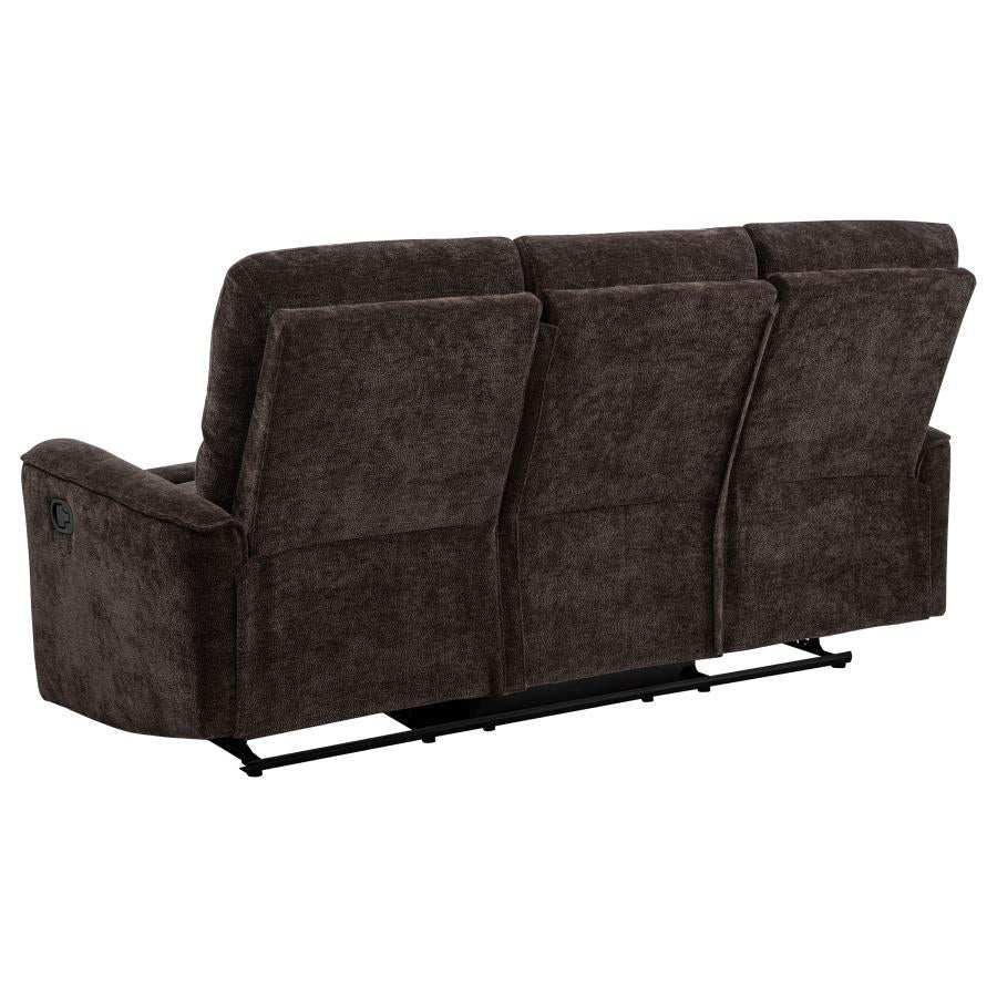 Navarro 2-piece Upholstered Reclining Sofa Set Dark Brown - 609571-S2