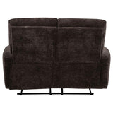 Navarro Chenille Upholstered Reclining Loveseat Dark Brown - 609572