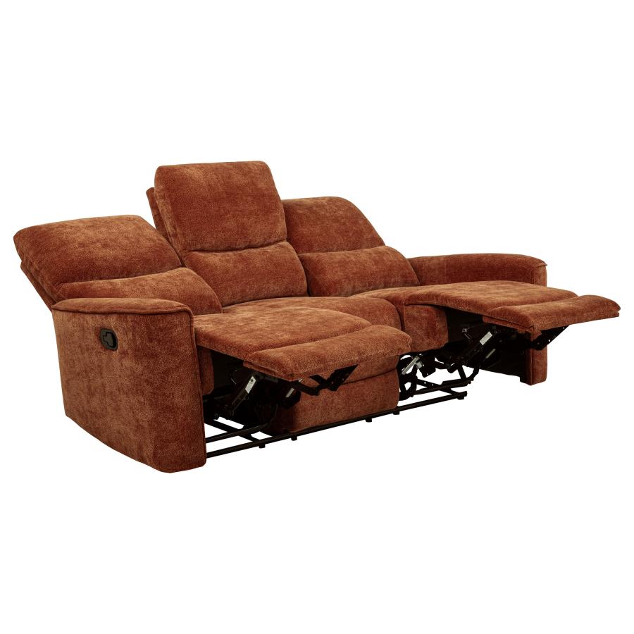 Navarro 2-piece Upholstered Reclining Sofa Set Orange - 609574-S2