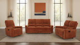 Navarro 3-piece Upholstered Reclining Sofa Set Orange - 609574-S3