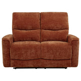 Navarro Chenille Upholstered Reclining Loveseat Burnt Orange - 609575