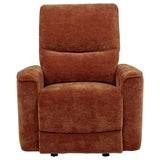 Navarro Chenille Upholstered Glider Recliner Burnt Orange - 609576