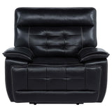 Hewitt Leather Upholstered Dual Power Recliner Chair Black - 609613PP