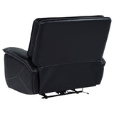 Hewitt Leather Upholstered Dual Power Recliner Chair Black - 609613PP