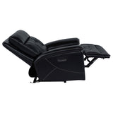 Hewitt Leather Upholstered Dual Power Recliner Chair Black - 609613PP