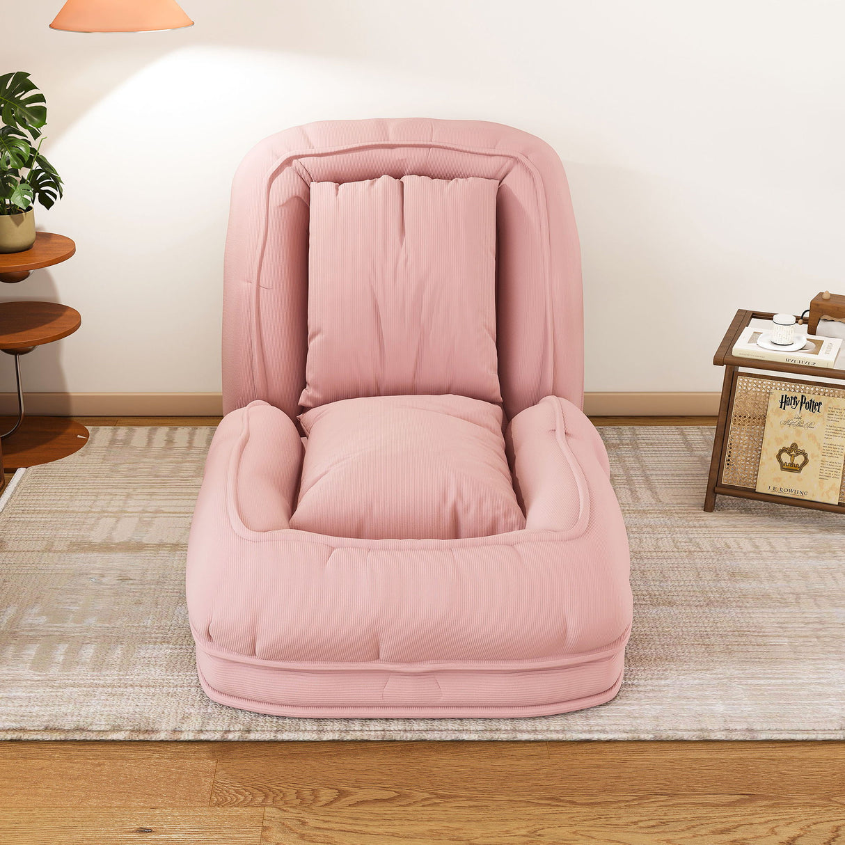Upholstered Foldable Lazy Sofa Bed For Adults And Pets